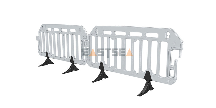 Modular Plastic Safety Barrier System with Heavy Base for Pedestrian Management & Traffic Safety