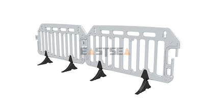 Modular Plastic Safety Barrier System with Heavy Base for Pedestrian Management & Traffic Safety
