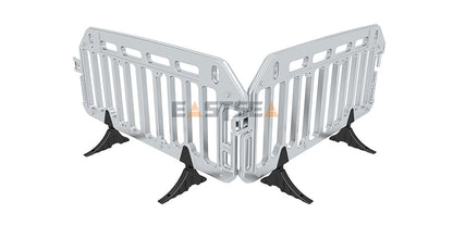 Modular Plastic Safety Barrier System with Heavy Base for Pedestrian Management & Traffic Safety