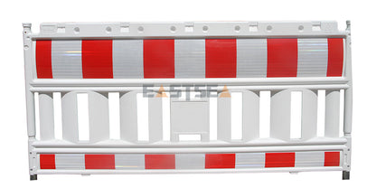 Modular Plastic Safety Barrier System with Heavy Base for Pedestrian Management & Traffic Safety