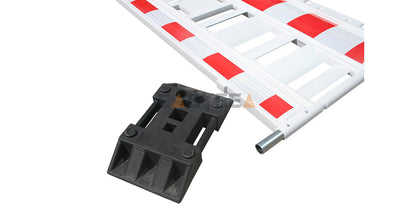 Modular Plastic Safety Barrier System with Heavy Base for Pedestrian Management & Traffic Safety