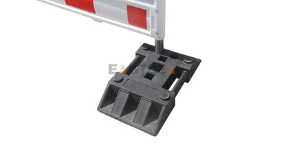 Modular Plastic Safety Barrier System with Heavy Base for Pedestrian Management & Traffic Safety