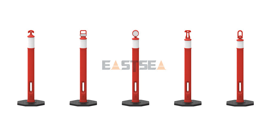 Heavy Duty Flexible Delineator Post with Looper, Round, Grab & π-Top Options for Traffic Safety