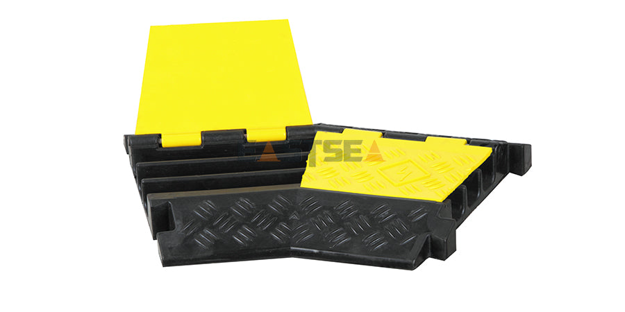 Heavy Duty Cable Protector Ramp with 1, 2, 3 & 5 Channel Options for Cable and Hose Protection