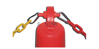 Durable T-Top cone with retractable top and chain lock for flexible traffic guidance, parking safety, and crowd management