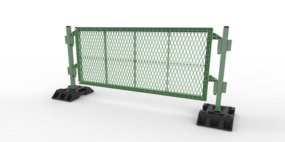 Modular Plastic Safety Barrier System with Heavy Base for Pedestrian Management & Traffic Safety