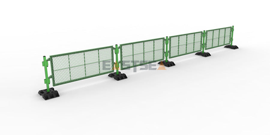 Modular Plastic Safety Barrier System with Heavy Base for Pedestrian Management & Traffic Safety