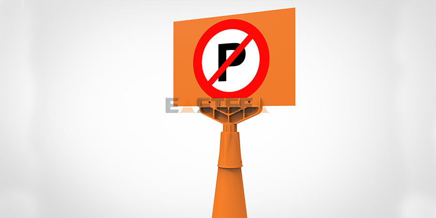 Temporary No Parking Sign – Cone or Standalone for Traffic Control & Parking Safety