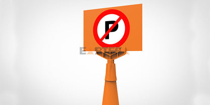 Temporary No Parking Sign – Cone or Standalone for Traffic Control & Parking Safety