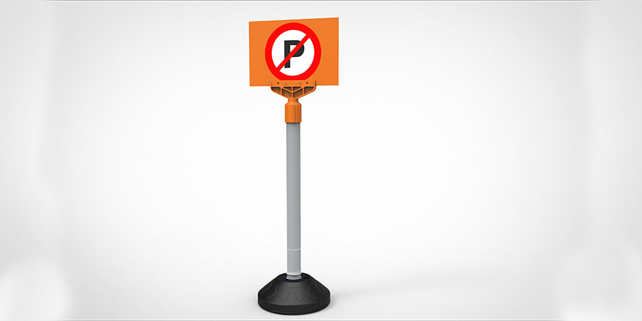 Temporary No Parking Sign – Cone or Standalone for Traffic Control & Parking Safety