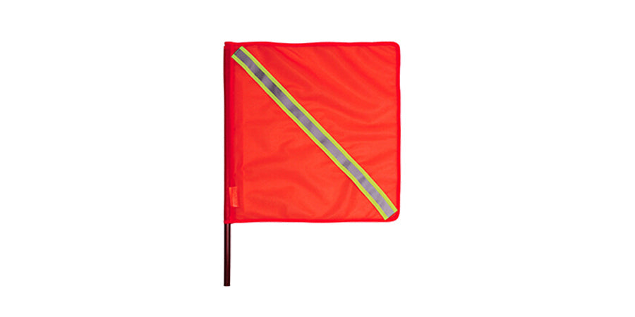 Traffic Safety Flag with Pole for Traffic Control, Hazard Marking & Emergency Response