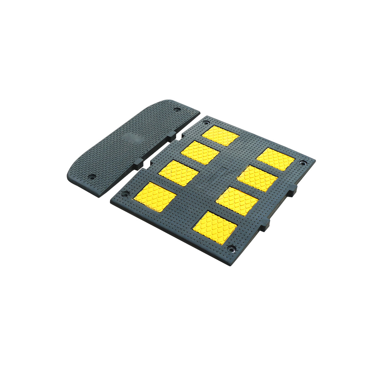 2 Foot & 3 Foot Heavy Duty Rubber Speed Hump for Roads & Parking Lots